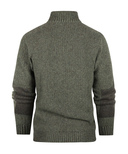 Pullover met rits | Bruin