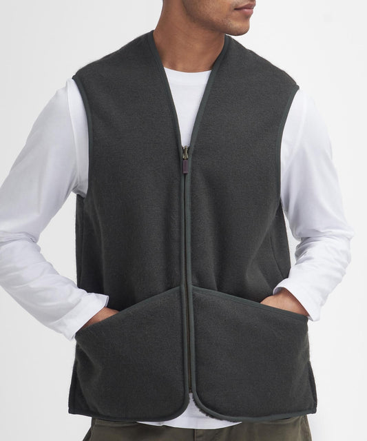 Warmer Pile-Liner-Bodywarmer | Grün
