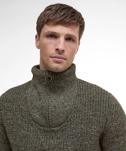 Barbour New Tyne Pullover mit halbem Reißverschluss | Grau