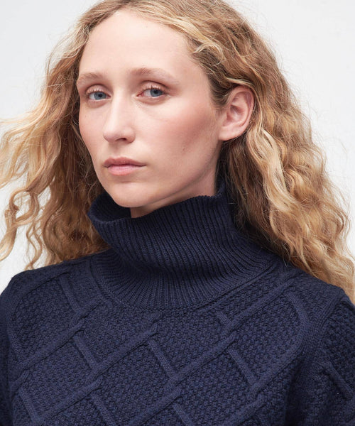 Barbour Burne Turtleneck Women | Navy Blue