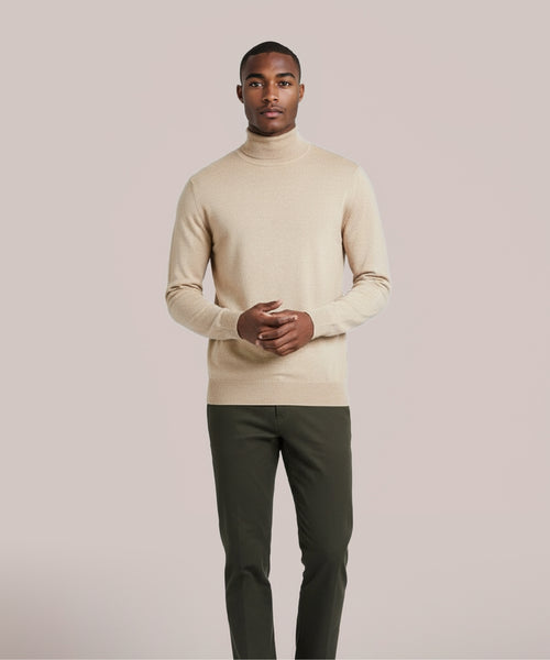 Turtleneck Merino wool | Beige