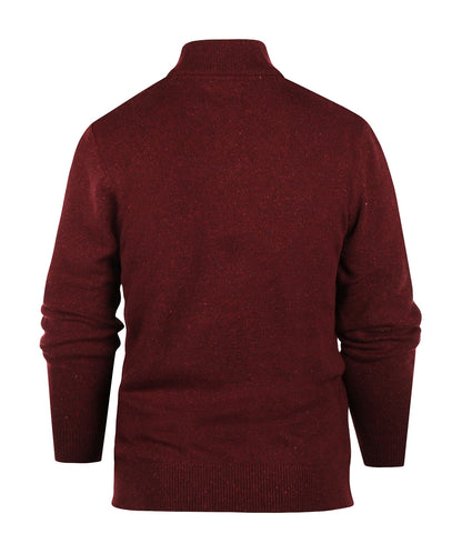 Tisbury Pullover mit hohem Reißverschluss | Bordeauxrot