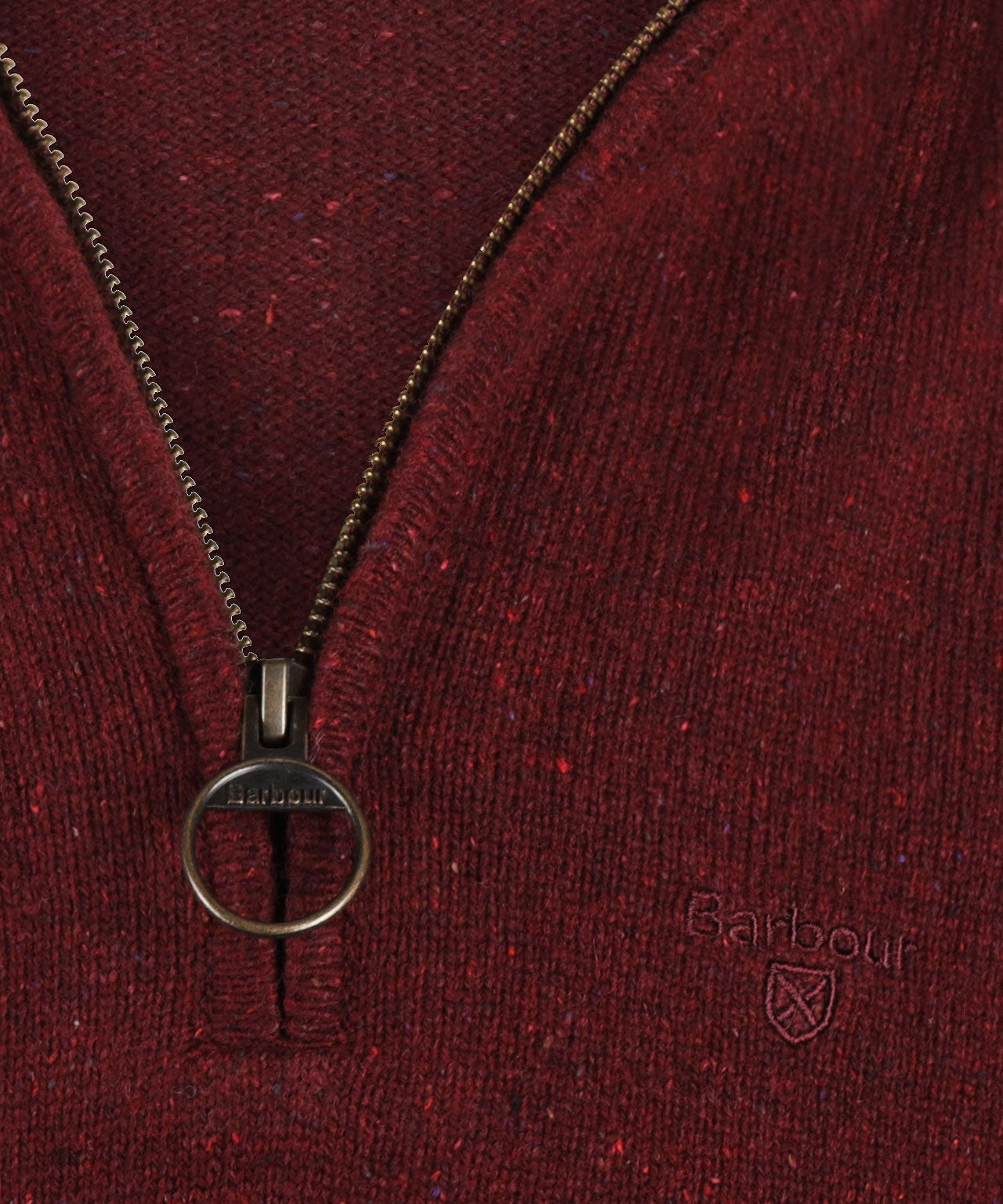 Tisbury Pullover mit hohem Reißverschluss | Bordeauxrot