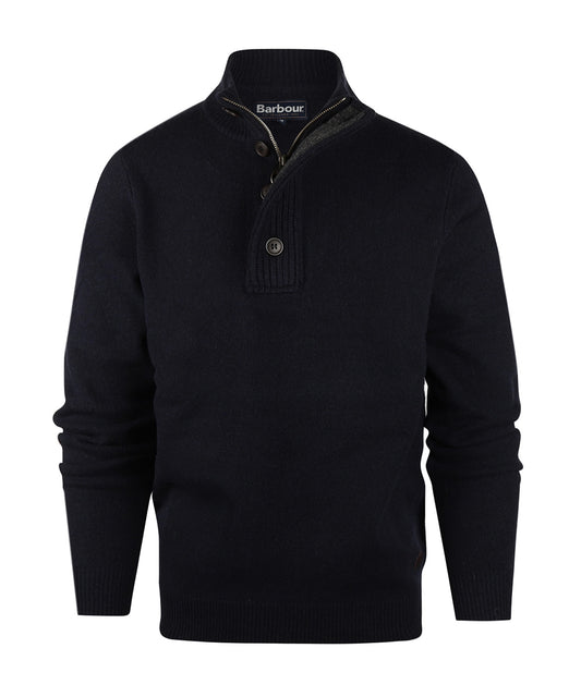Pullover mit Reißverschluss und Knopfverschluss | Marineblau