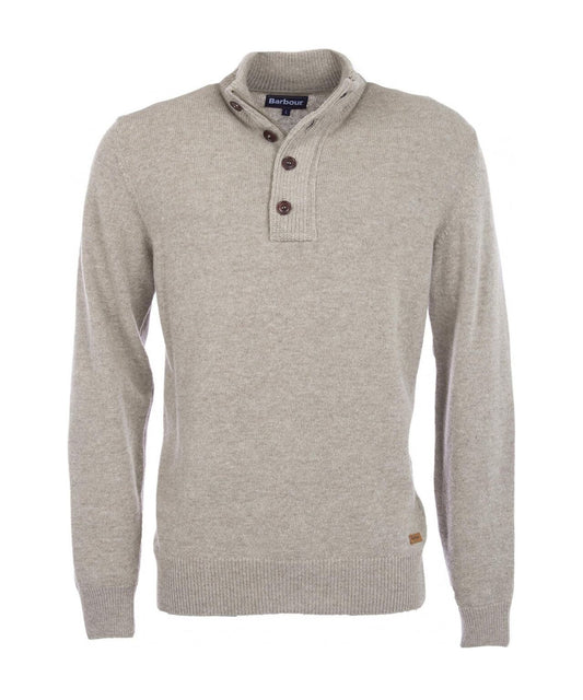 Pullover mit Reißverschluss und Knopfverschluss | Braun