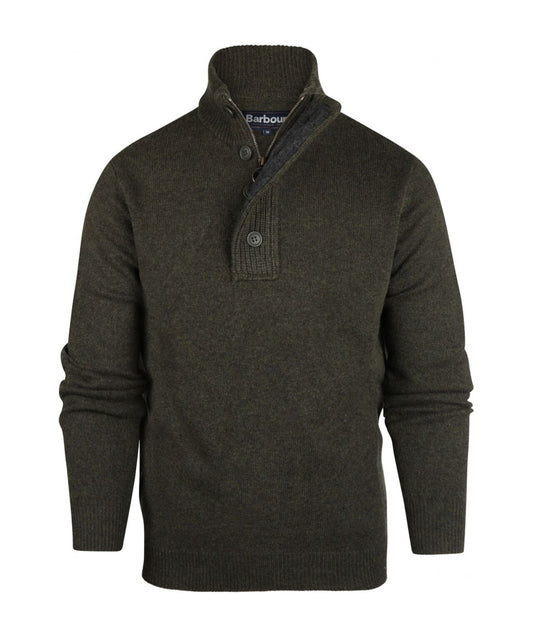 Pullover mit Reißverschluss und Knopfverschluss | Grün