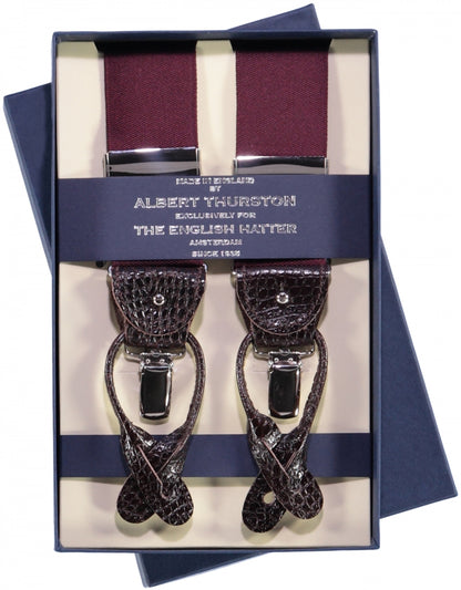 2-in-1-Zahnspange mit Clips und Riemen | Bordeauxrot