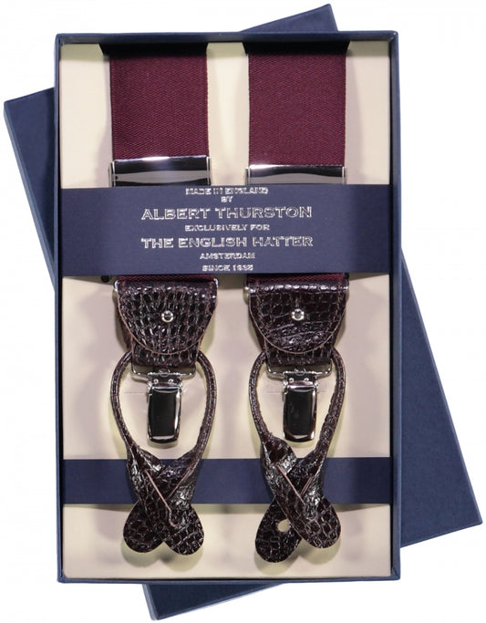 2-in-1-Zahnspange mit Clips und Riemen | Bordeauxrot