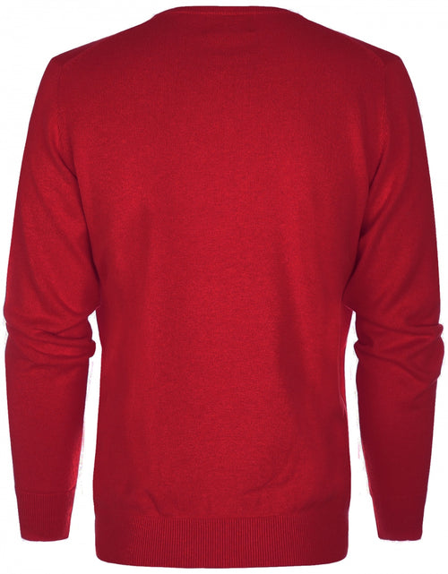 Pullover Cotton/Cashmere v-hals | Rood