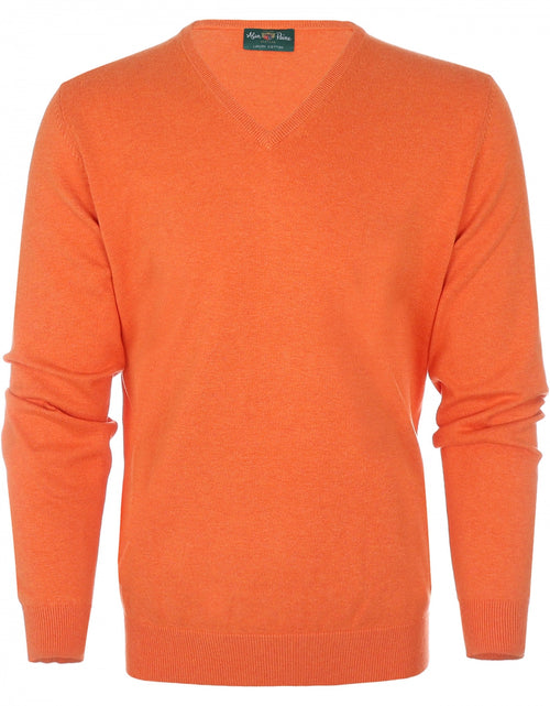 Pullover Cotton/Cashmere v-hals | Oranje