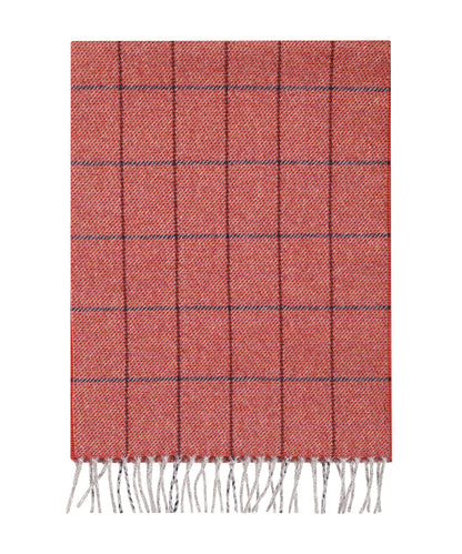 Sjaal Wol/Cashmere 35X190cm | Rood Ruit