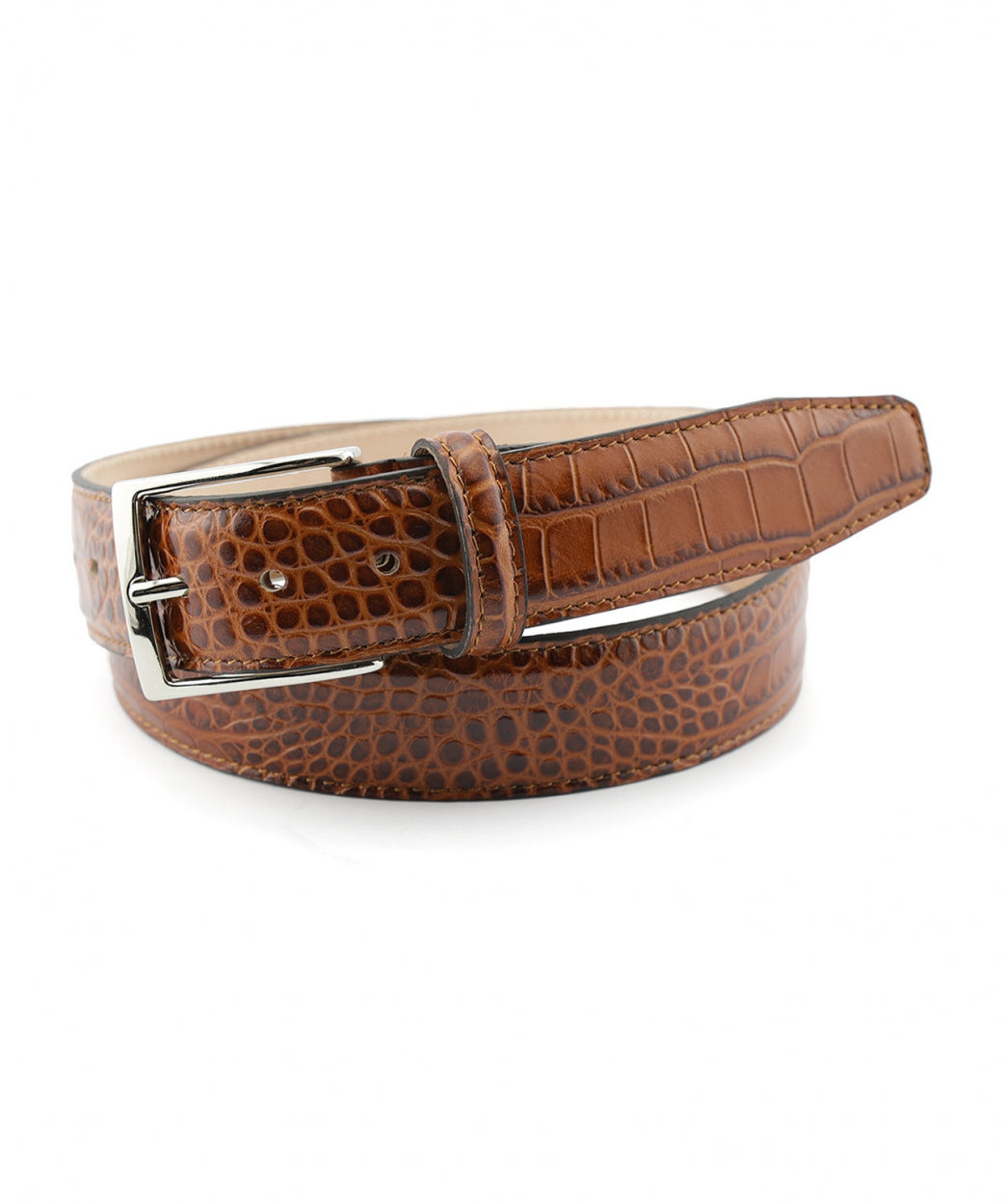 Riem Croco print | Cognac