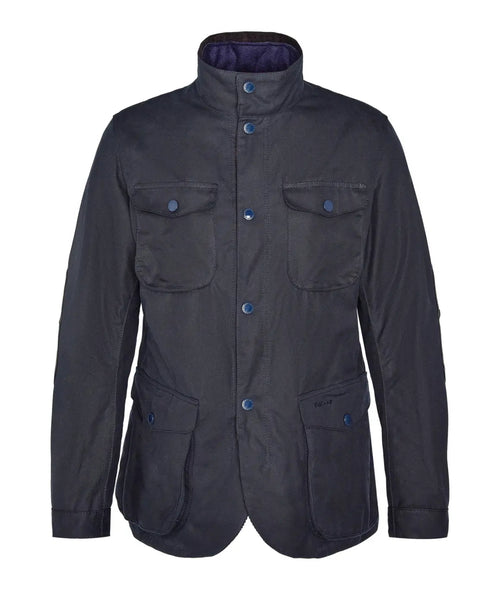 Barbour Wax jacket Ogston | Navy Blauw