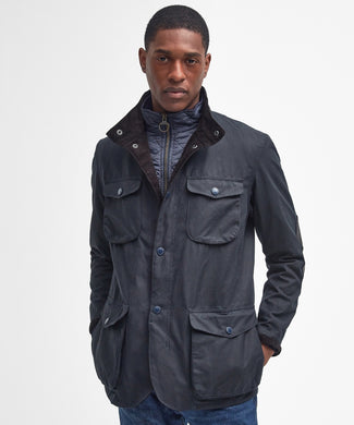 Barbour Wax jacket Ogston | Navy Blue
