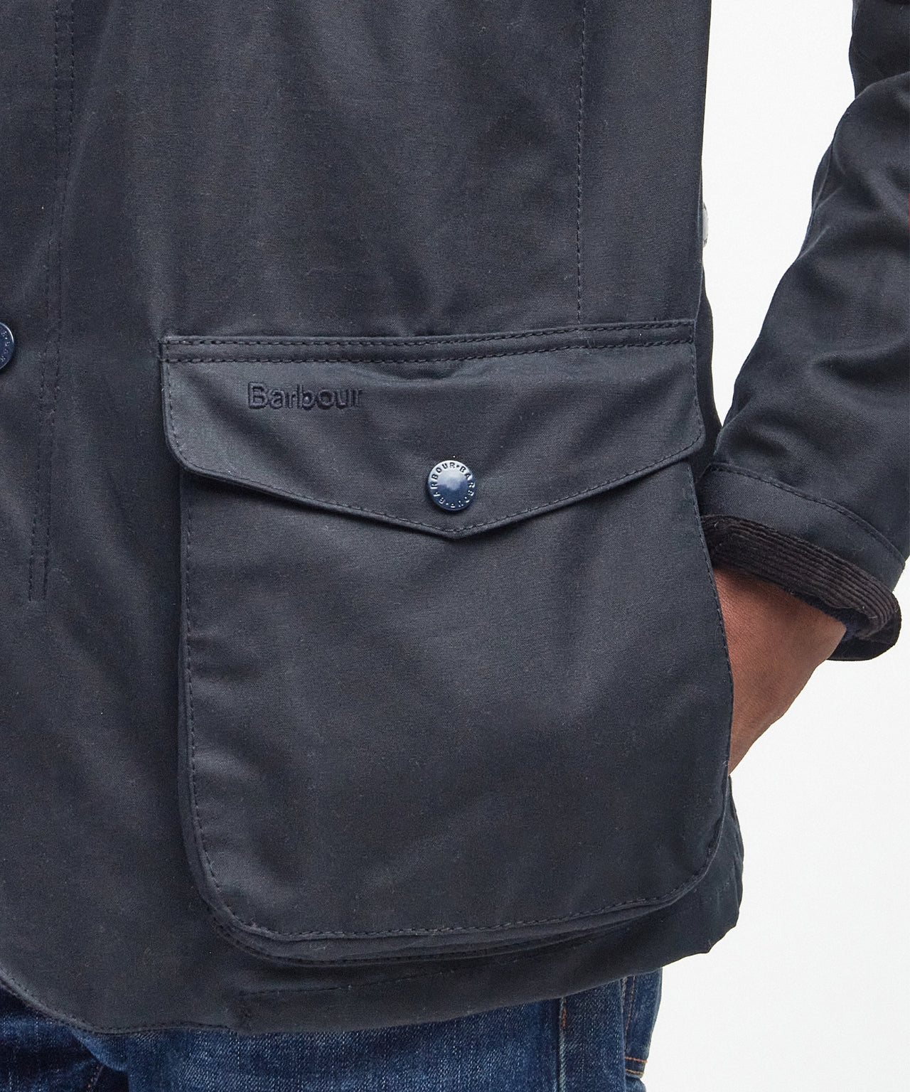 Barbour Wachsjacke Ogston | Marineblau