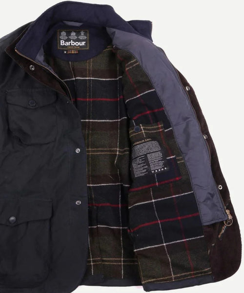 Barbour Wax jacket Ogston | Navy Blauw
