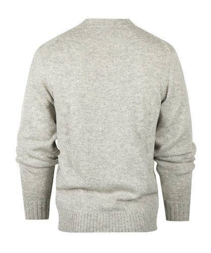 Alan Paine Shetland Pullover mit Rundhalsausschnitt | Grau