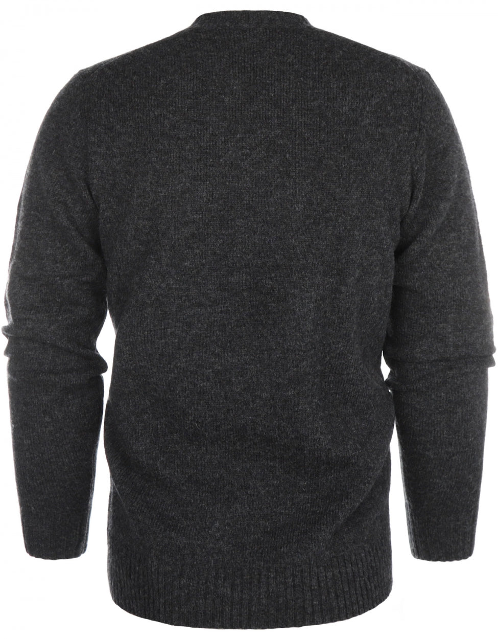 Alan Paine Shetland Crew Neck Pullover | Charcoal Grey