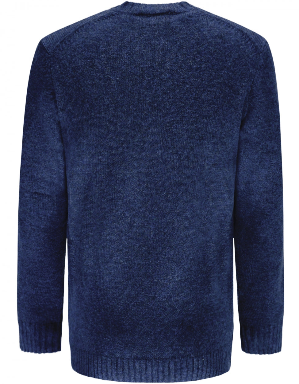Alan Paine Shetland-Pullover mit Rundhalsausschnitt | Denimblau