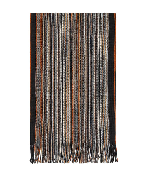 Scarf wool knitted 180x26 | Gray