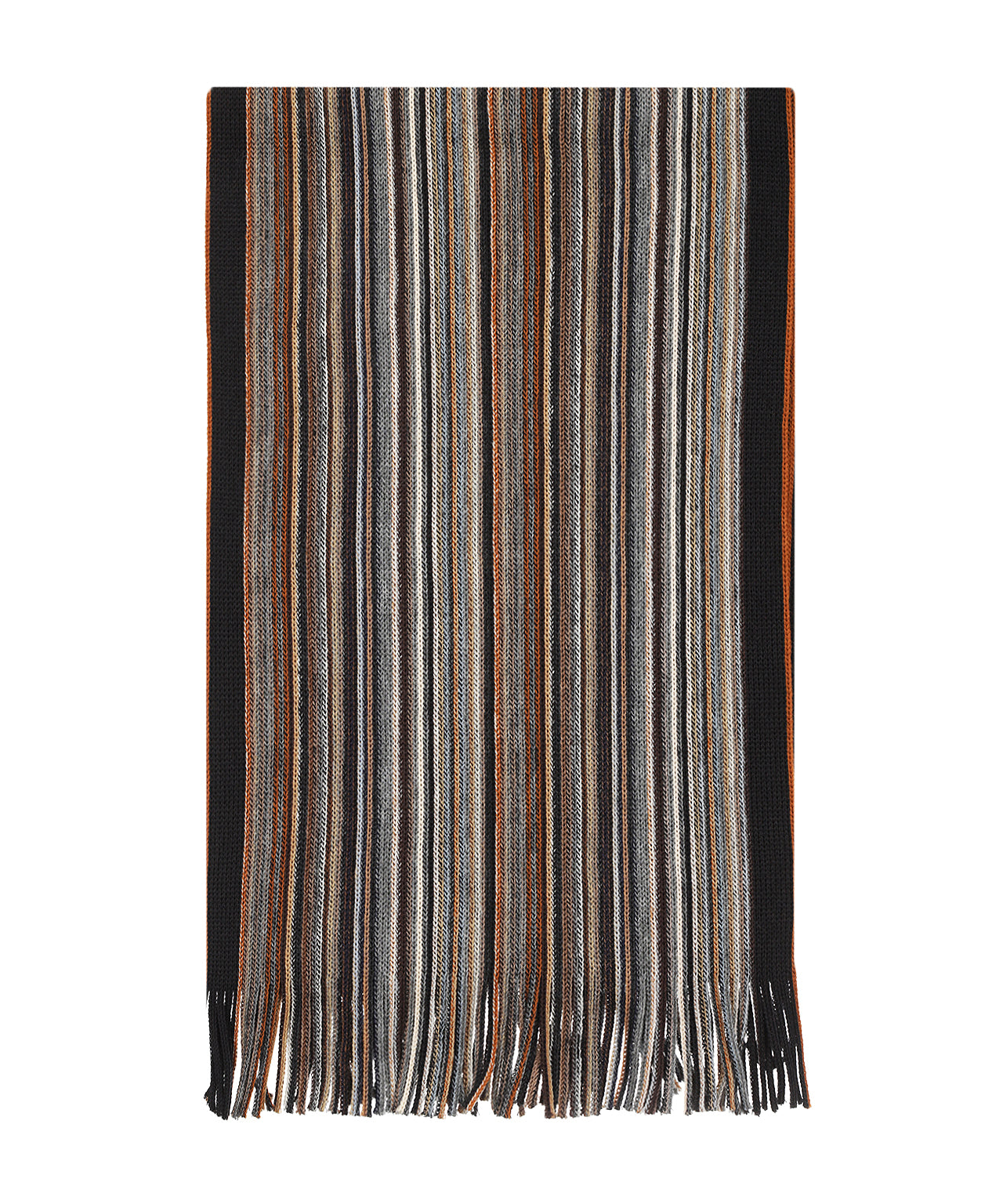 Scarf wool knitted 180x26 | Gray
