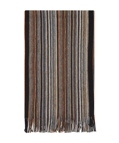 Scarf wool knitted 180x26 | Gray