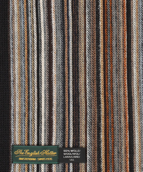 Scarf wool knitted 180x26 | Gray