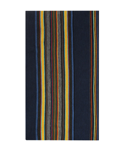 Scarf wool knitted 180x26 | Blue