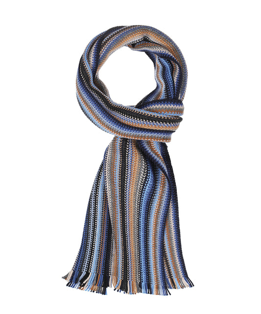 Wollstrickschal 180x26 | Blau