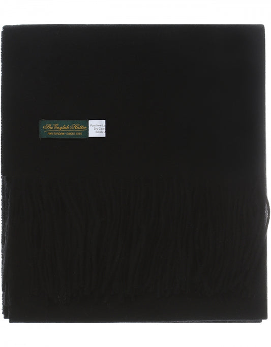Lammwollschal 190x48 | Schwarz