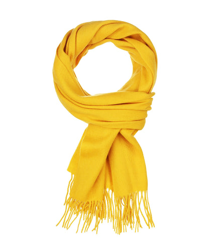 Scarf lambswool 190x48 | Yellow