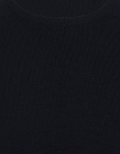 William Lockie Round Neck Lambswool Pullover | Navy