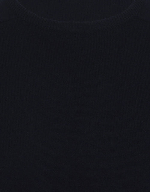 William Lockie Ronde Hals Lamswol Pullover | Navy