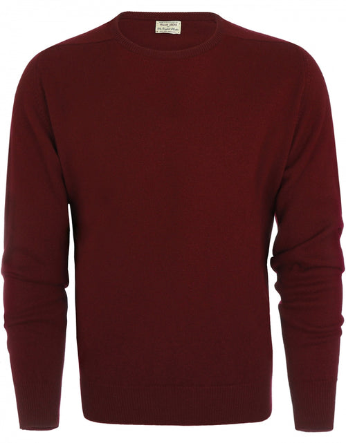 William Lockie Ronde Hals Lamswol Pullover | Bordeaux