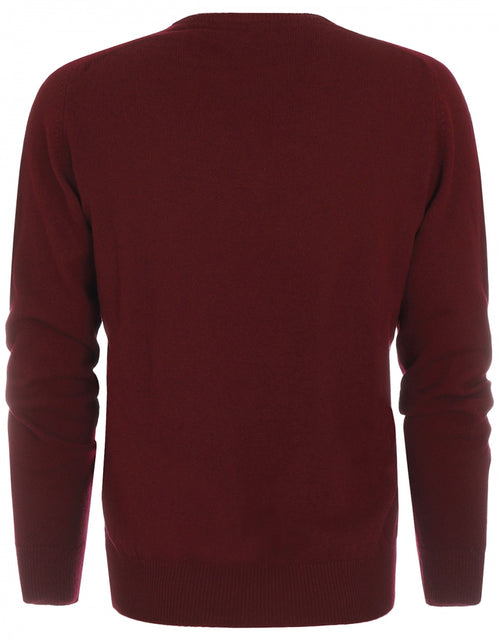 William Lockie Ronde Hals Lamswol Pullover | Bordeaux