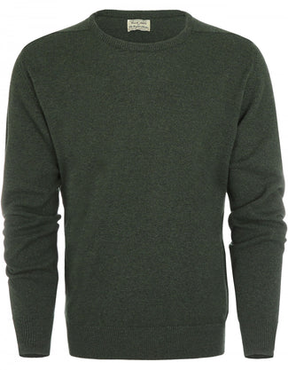 William Lockie Round Neck Lambswool Pullover | Rosemary
