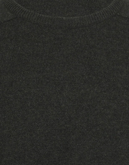 William Lockie Round Neck Lambswool Pullover | Seaweed