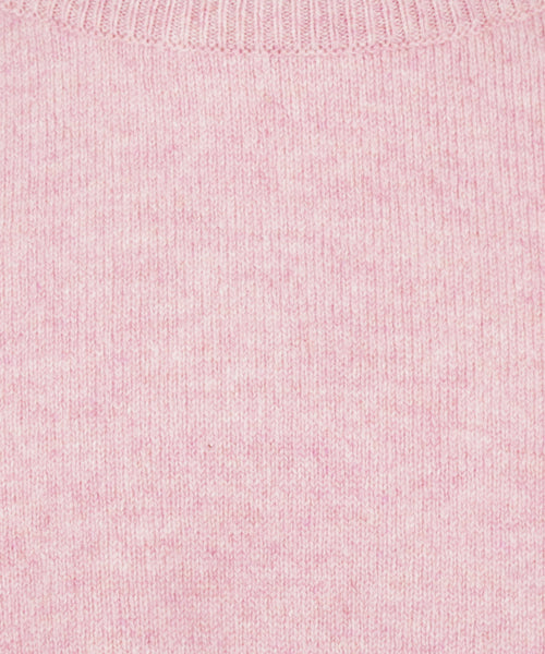 William Lockie Round Neck Lambswool Pullover | Pink