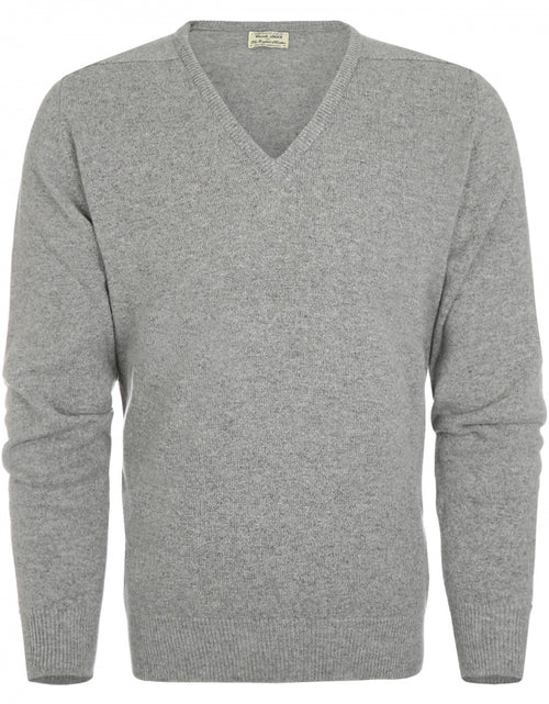 William Lockie V-hals Lamswol Pullover | Flannel