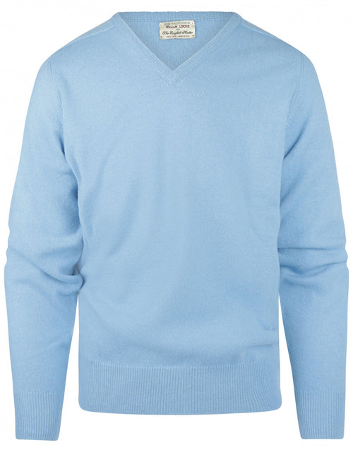 William Lockie V-neck Lambswool Pullover | BlueSky
