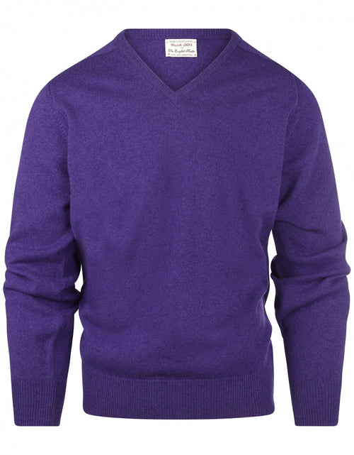 William Lockie V-hals Lamswol Pullover | Jacaranda