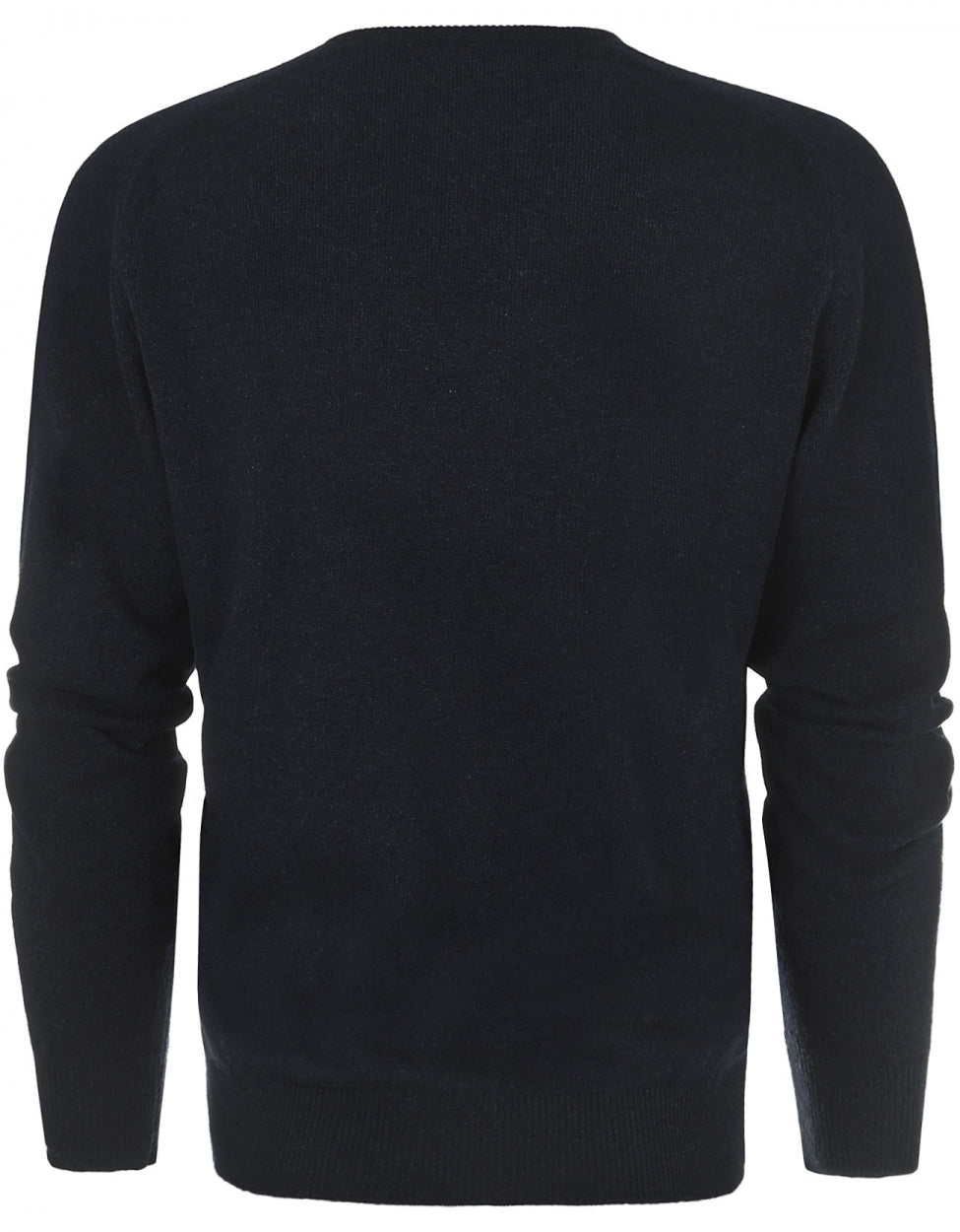 William Lockie V-neck Lambswool Pullover | Oxford Blue