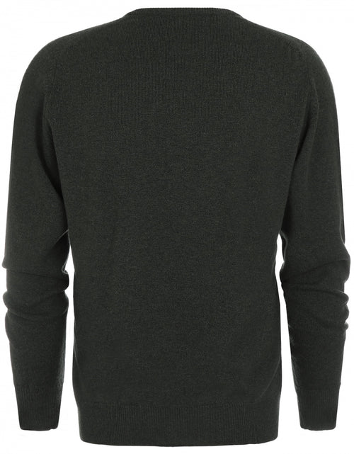 William Lockie V-hals Lamswol Pullover | Seaweed
