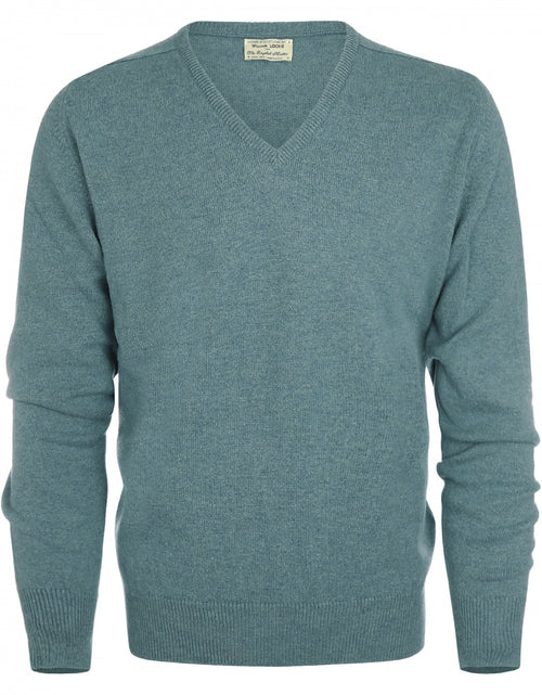 William Lockie V-neck Lambswool Pullover | Caspian
