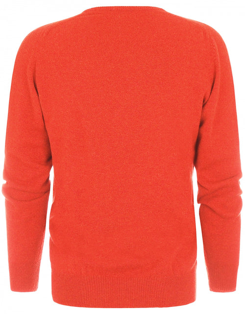 William Lockie V-hals Lamswol Pullover | Inferno