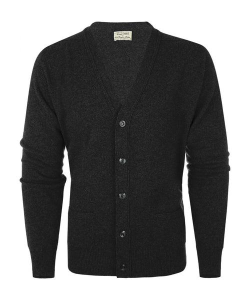 Button Vest Lambswool | Charcoal