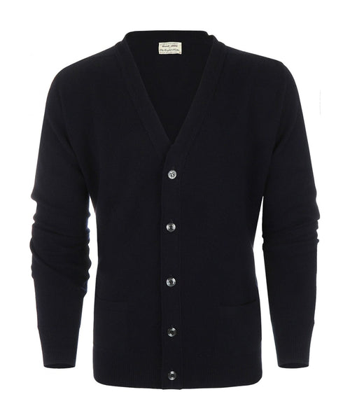 Button Vest Lambswool | Navy