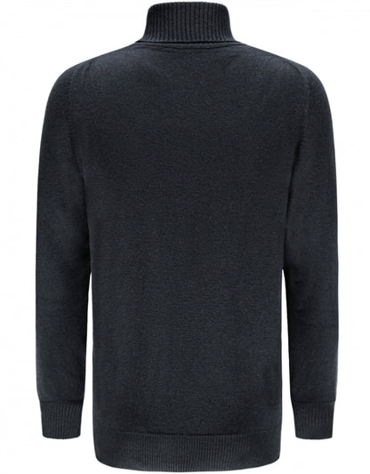 William Lockie Rollkragenpullover aus Lammwolle | Anthrazit