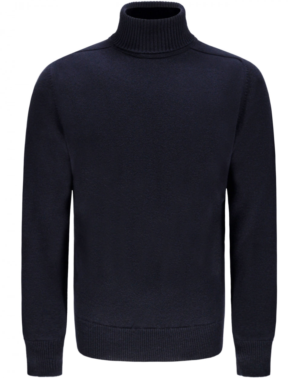 William Lockie Rollkragenpullover aus Lammwolle | Marineblau