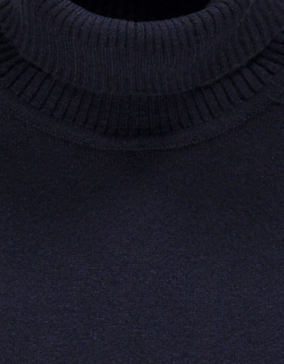 William Lockie Rollkragenpullover aus Lammwolle | Marineblau